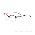 Wholesale Women New Handmade Cat Eye Full Rim Clear Lenses Metal Optical Frames Eyeglasses